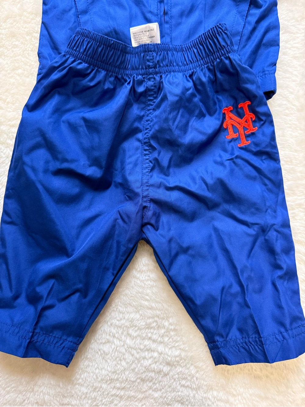 New York Mets Rare Baby Windbreaker Set - Blue & Orange Size 0-3m - Picture 3 of 7